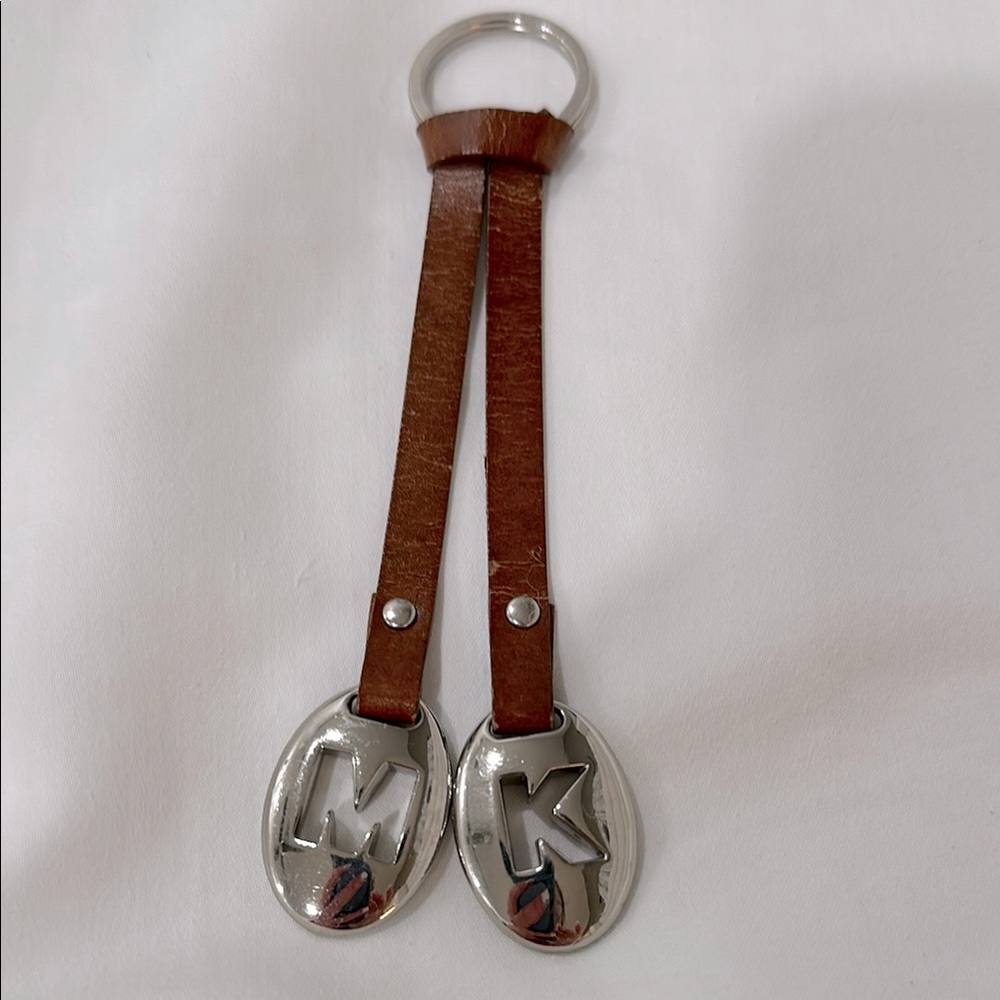 Michael Kors Brown Leather Keychain